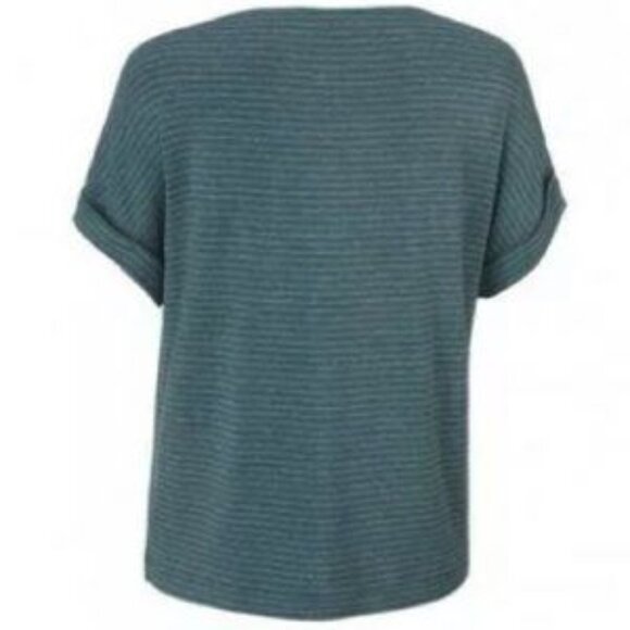 CAbi #4008 Groove Tee in Teal Stripe - Picture 10 of 14